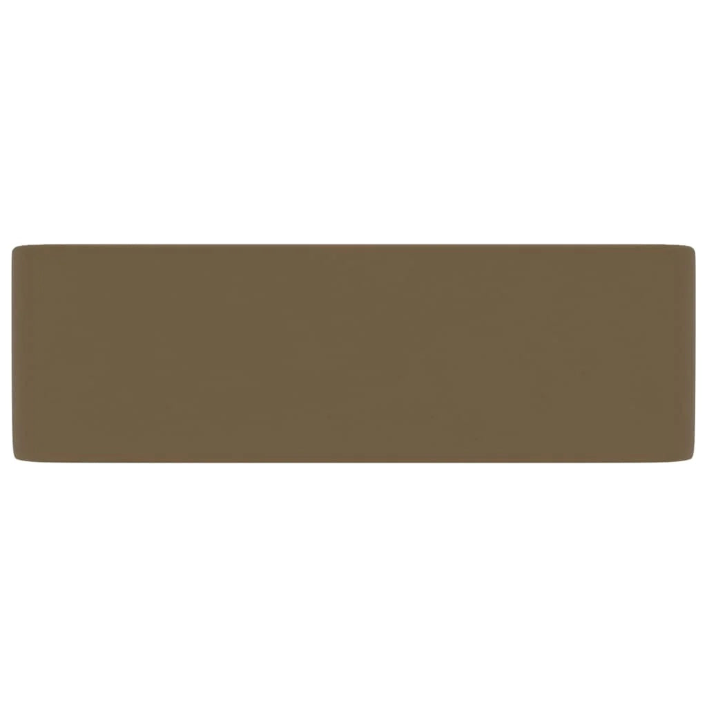 Lavabo da appoggio di lusso lavabo da bagno mobiletto rettangolare 41 x 30 cm ceramica crema opaca 02_0002793