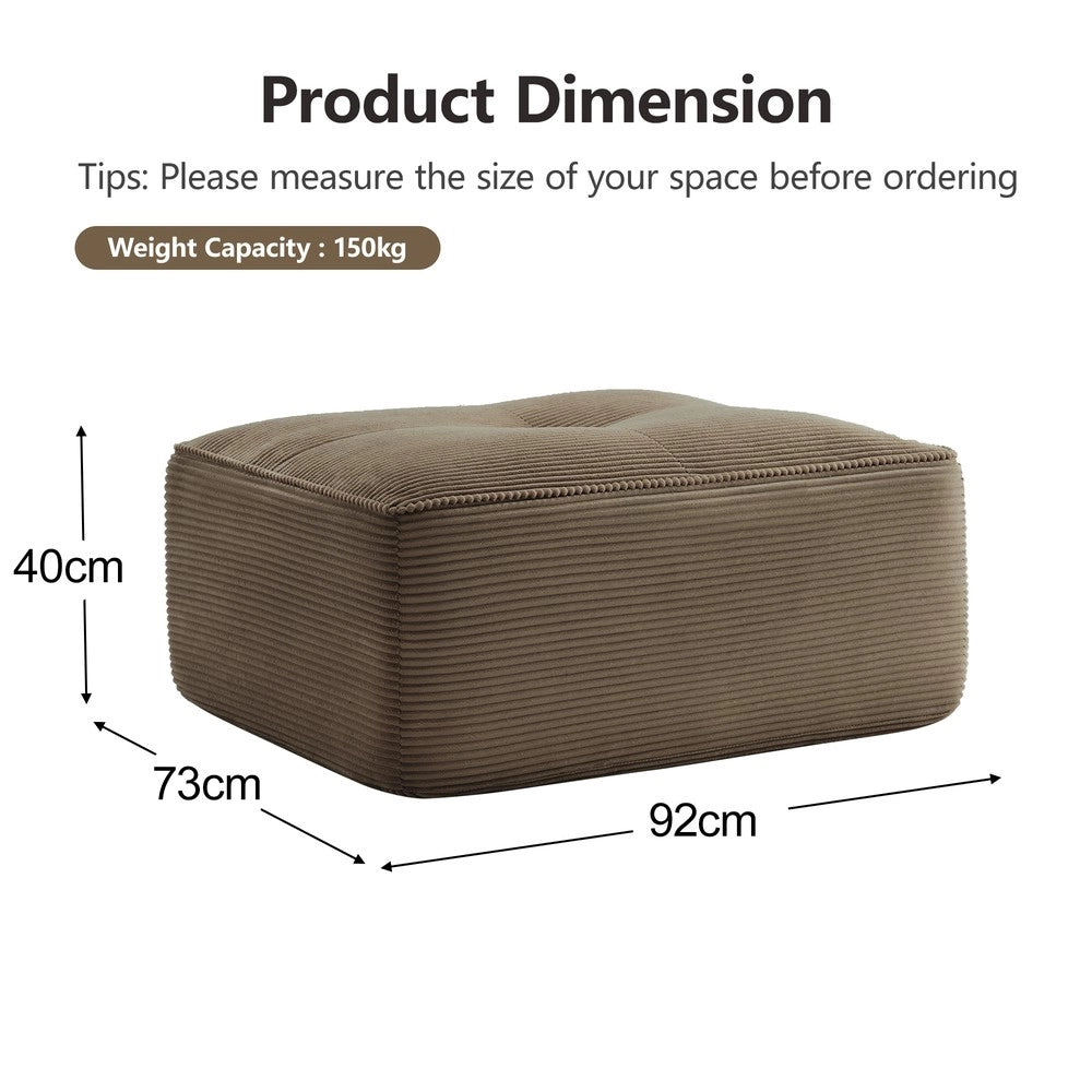 Pouf Cordelia ¨C Minimal ¨C Marrone velluto a coste