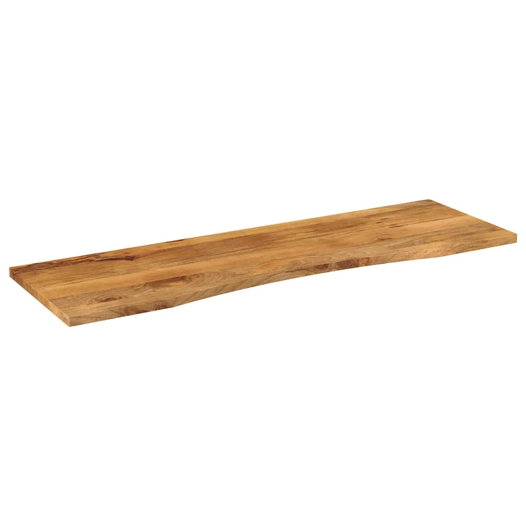 Piano Scrivania con Curva 160x50x2,5cm Massello Grezzo di Mango 370213
