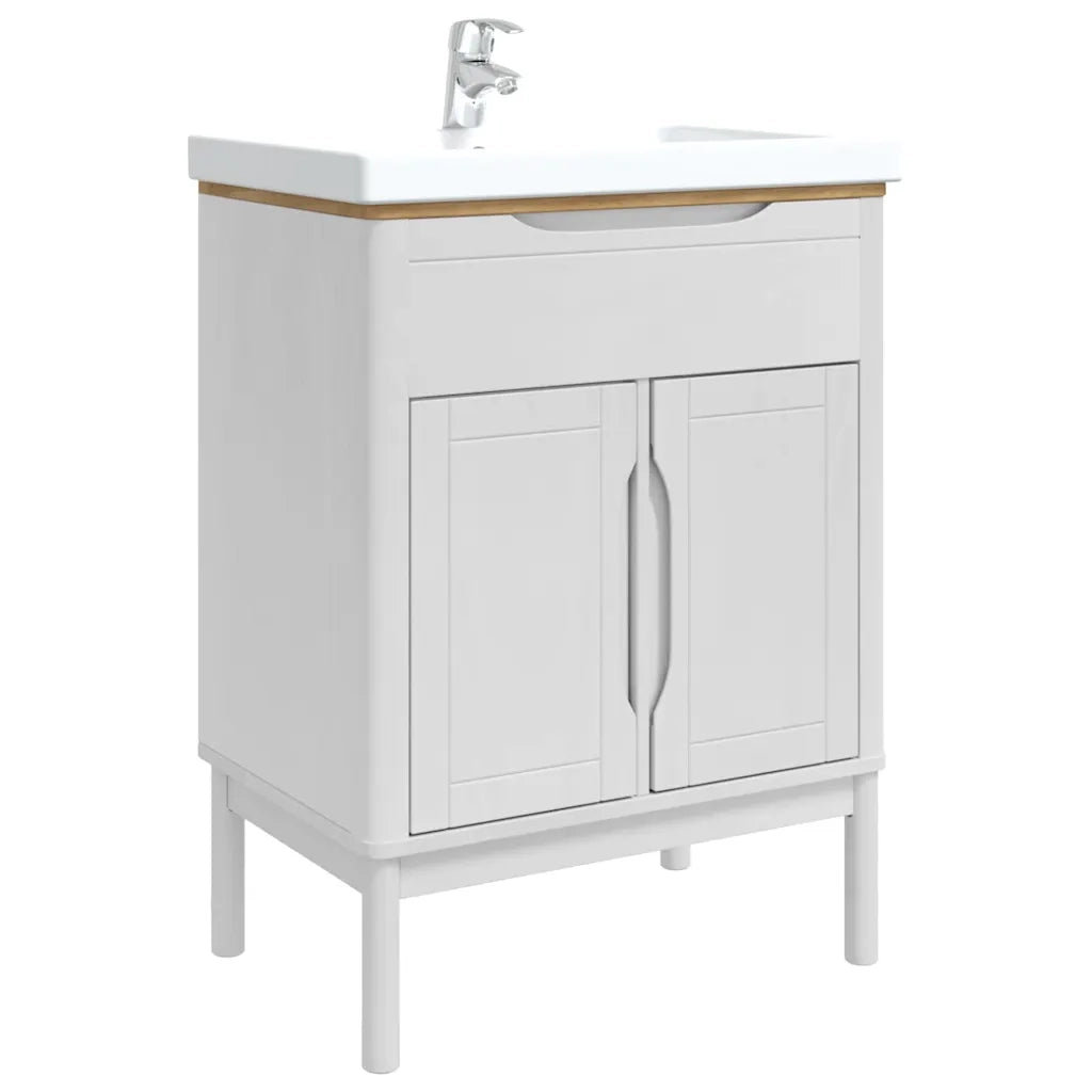 Mobile Lavabo | Armadio per Lavabo da Bagno FLORO Bianco 60 x 40 x 80 cm