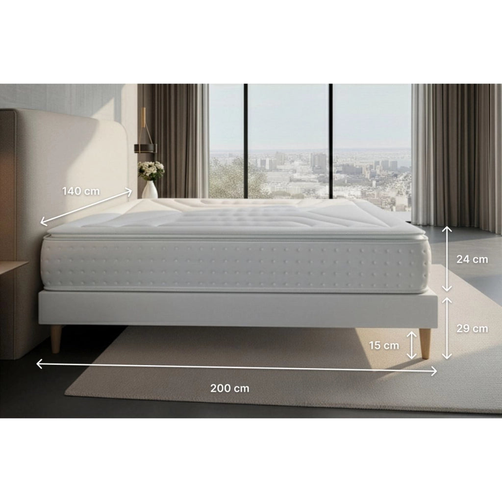 Set materasso e base 140x200 cm - Vingt-Quatre PLUS