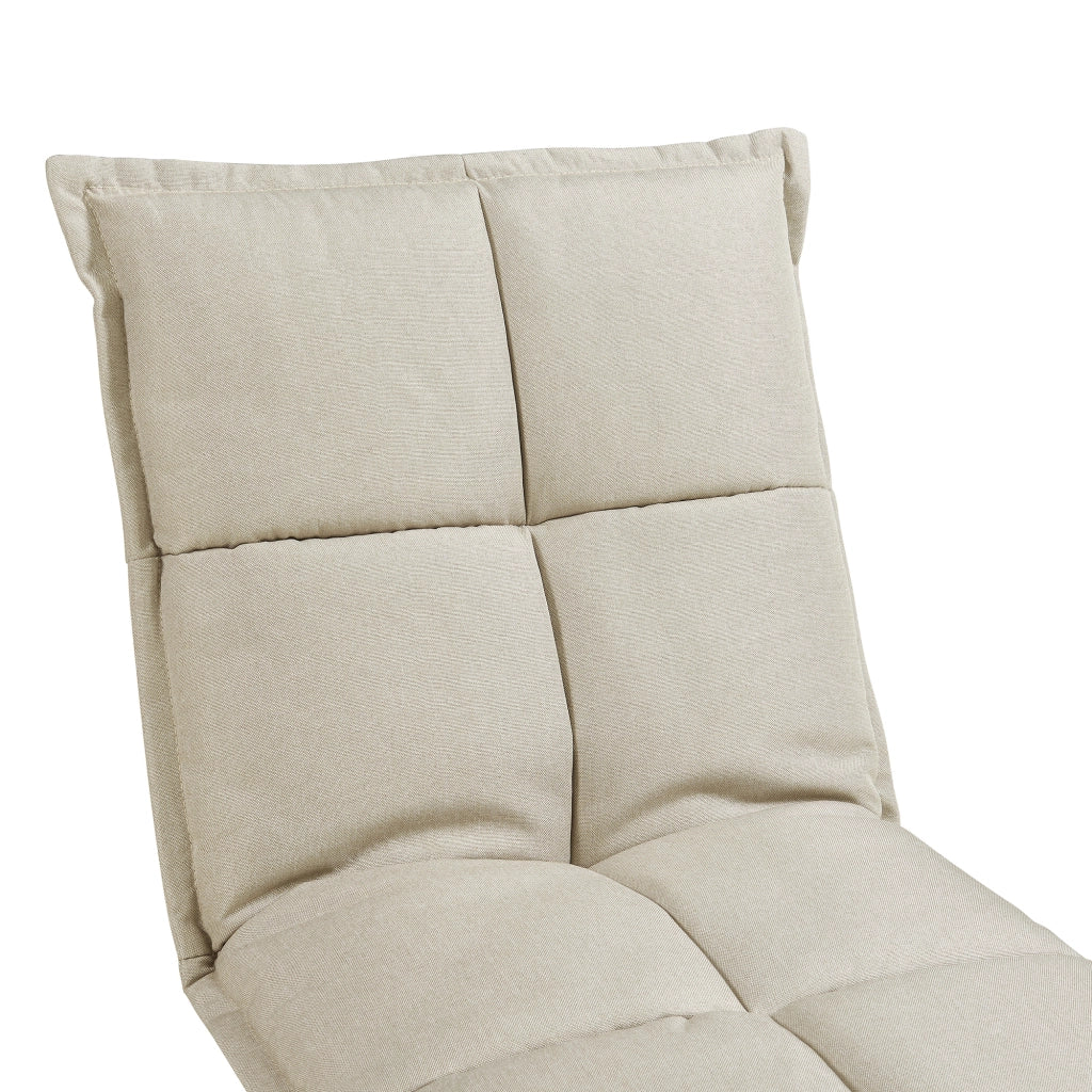 Set di 2 Sedie da Pavimento Deinze con Schienale Regolabile - Beige [en.casa]