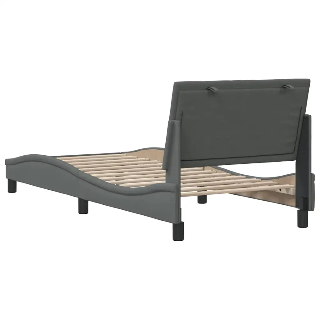 Giroletto senza Materasso Hanko Grigio Scuro 80x200 cm Tessuto 3310350
