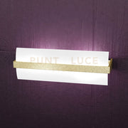 WOOD APPLIQUE CM.40 2 LUCI FOGLIA ORO 1019-A40-FO