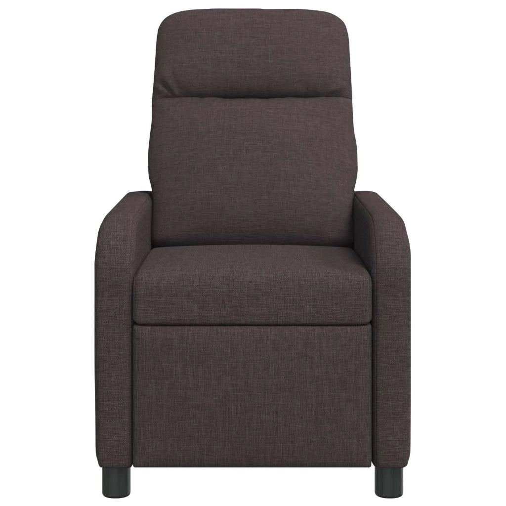 Divano Sedia-Poltrona reclinabile Marrone Scuro Tessuto 881459