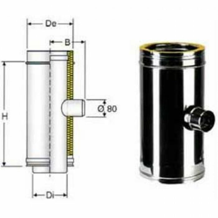 Inox doppia parete aisi 316 racc ordo a t 90 ridotto d.400 450
