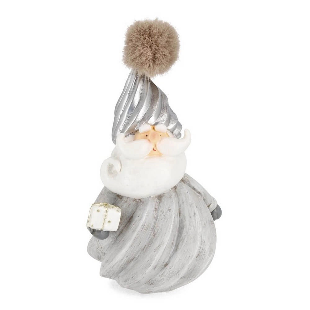 Babbo Natale Aksel in piedi grigio con regalo H20.5