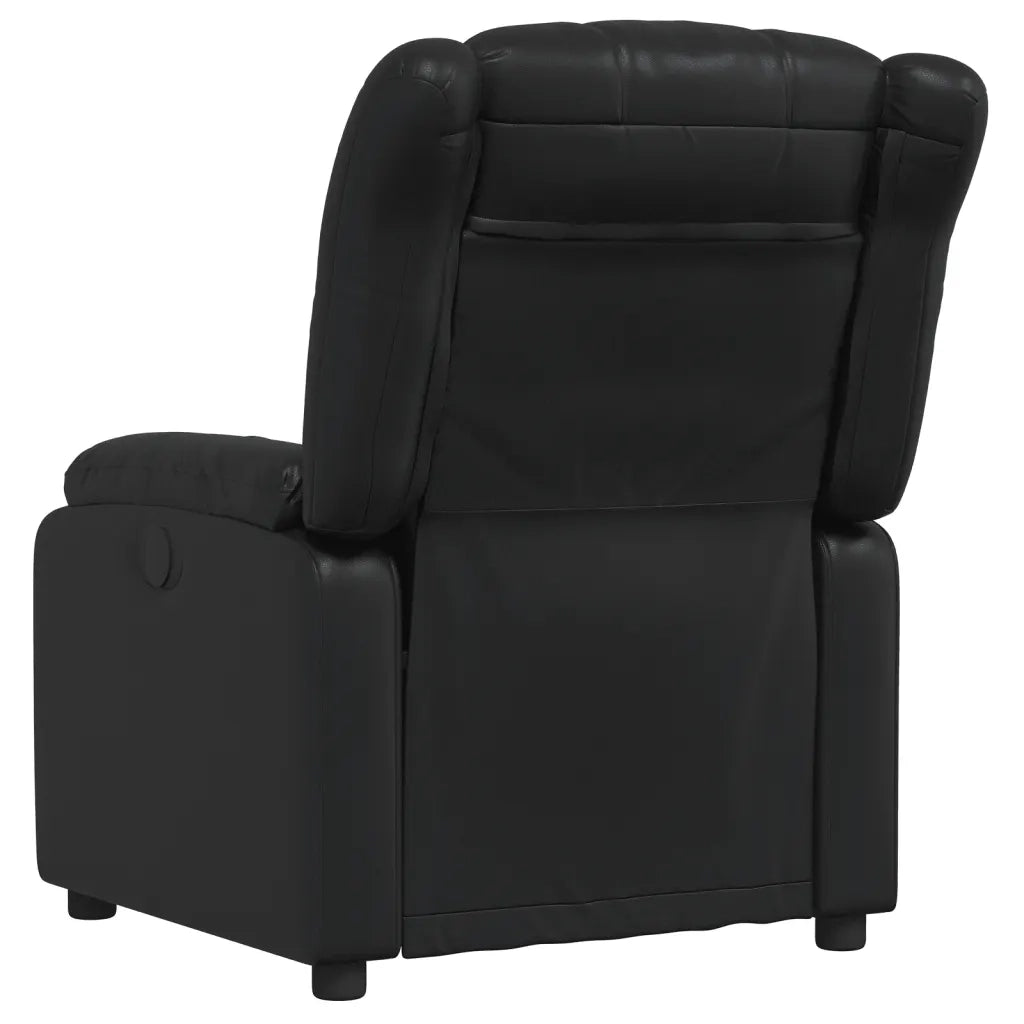 Poltrona Reclinabile Nera in Similpelle 373560