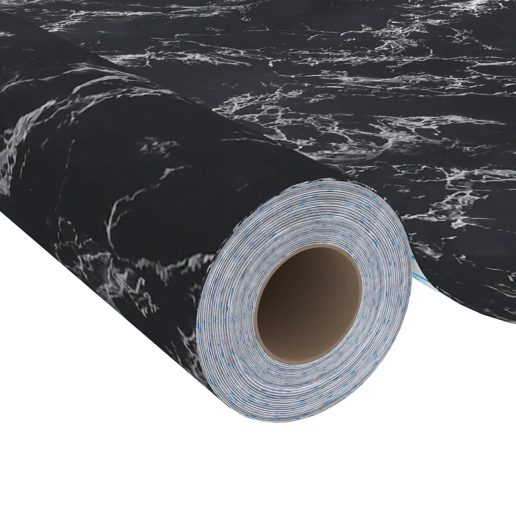 Pellicola Autoadesiva per Mobili Nero Pietra 500x90 cm in PVC CFW3510578