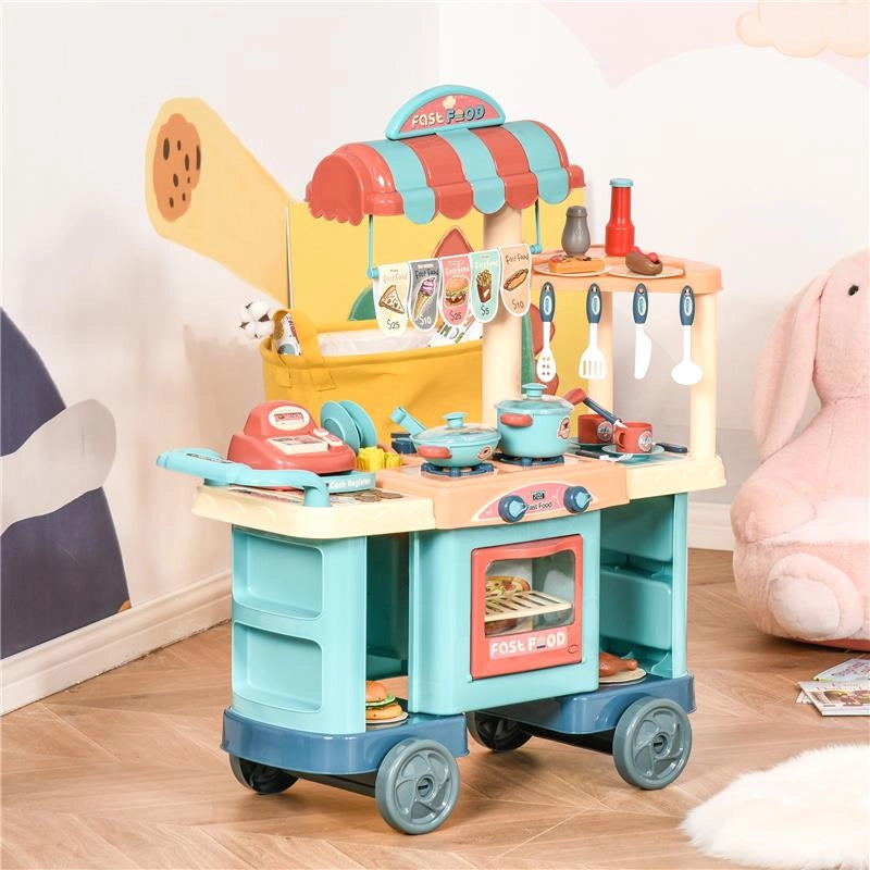 CUCINA GIOCATTOLO PER BAMBINI 3-6 ANNI CON 50 ACCESSORI INCLUSI