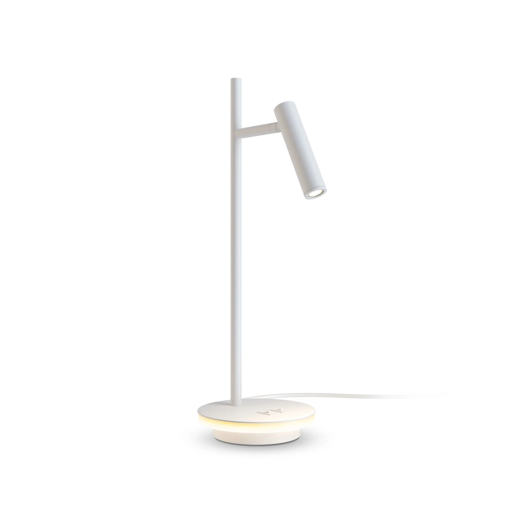 Maytoni Lampada da tavolo moderna Estudo 1 luce LED integrato bianco metallo