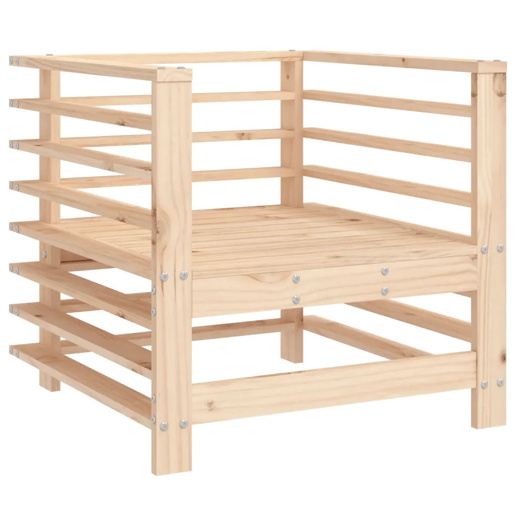 Sedia da patio-Sedie da Giardino 2pz in Legno Massello Pino 812549