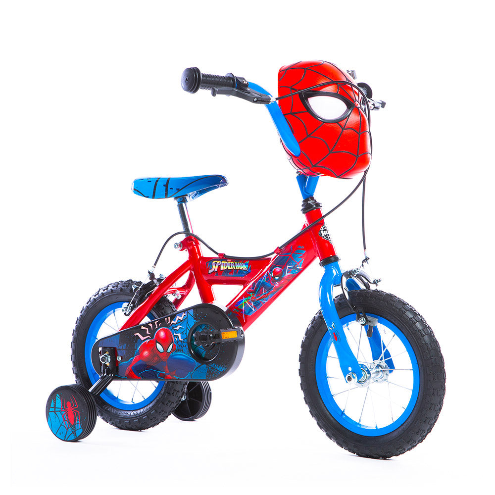 Bicicletta per Bambino 12” 2 Freni con Licenza Marvel Spiderman Blu