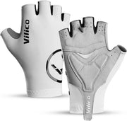 Manopole per bicicletta - XL - Adatti per circonferenza palmo mano 22-24 cm - Adatti per larghezza palmo mano 9-9,5 cm - Adatti per bicicletta, sport quotidiano, ecc. - Manopole da corsa con metà dita - Assorbono shock, respiranti e resistenti al logorio
