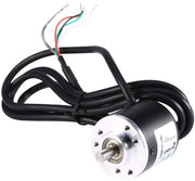 Encoder di rotazione 600 p/r - Uscita a 2 fasi - Fonte di alimentazione 5-24 V - Diametro del buco 6 mm - Massimo 5000 giri/min - Lunghezza del cavo 1,5 metro - Encoder incrementale