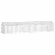 Gabbia per Conigli Argento 400 x 78 x 78 cm Acciaio zincato 42019234