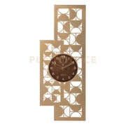 orologio vogue Oro laccato ,caramello industrial in Ferro 34,5x90Hcm