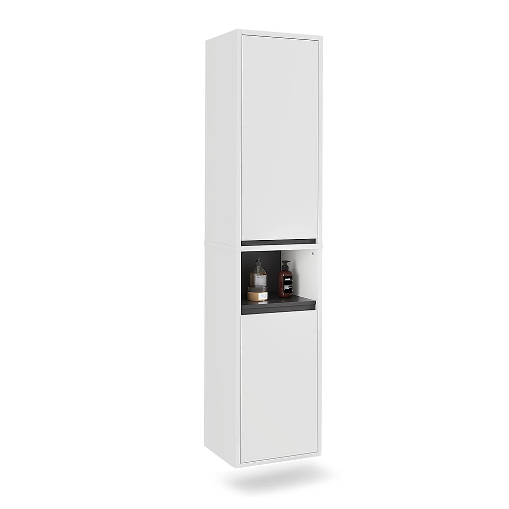 Vicco Armadio per il bagno Bianco/Grigio 38 x 170 cm con 2 porte