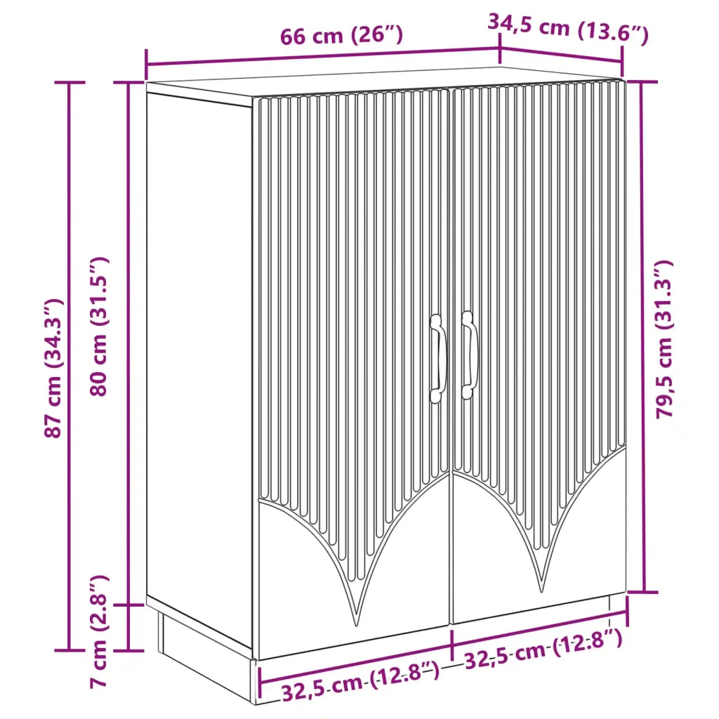 Credenza | Madia | Buffet da pranzo | Armadio da pranzo Rovere Artigianale 66 x 34,5 x 87 cm