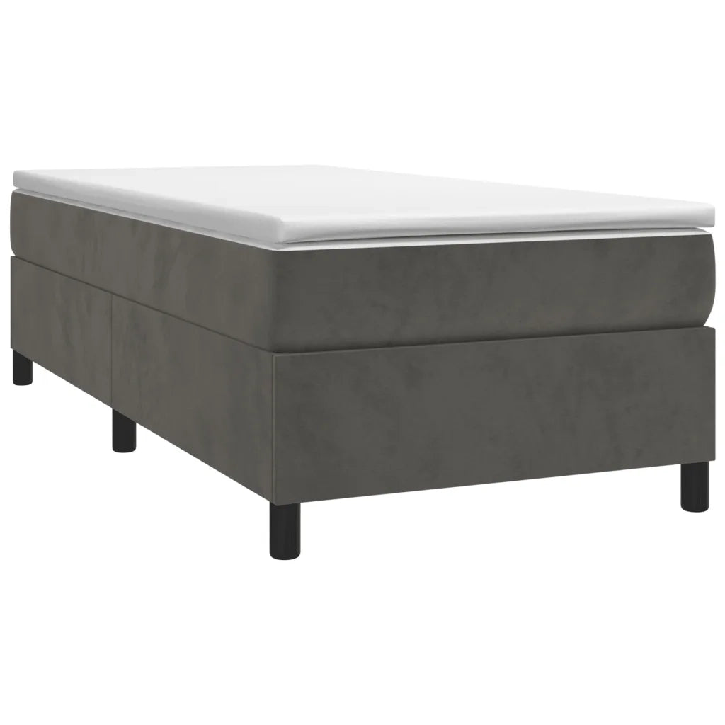 Struttura Letto a Rete a Molle Grigio Scuro 100x200 cm Velluto 3121103