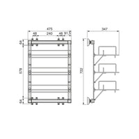 Emuca Porta scarpe laterale estraibile Keeper, Verniciato alluminio, Acciaio e Tecnoplastica, 1 u.