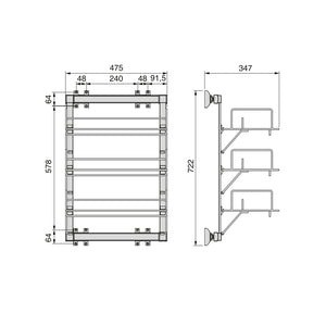 Emuca Porta scarpe laterale estraibile Keeper, Verniciato alluminio, Acciaio e Tecnoplastica, 1 u.