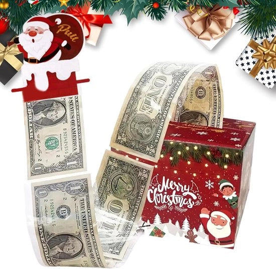 Scatola per il Natale per estrarre soldi come regalo, scatole di regalo in contanti per soldi, cassa per soldi per estrarre soldi come regalo, scatola di sorpresa per genitori, amati, bambini e amici, modo creativo per donare soldi come regalo