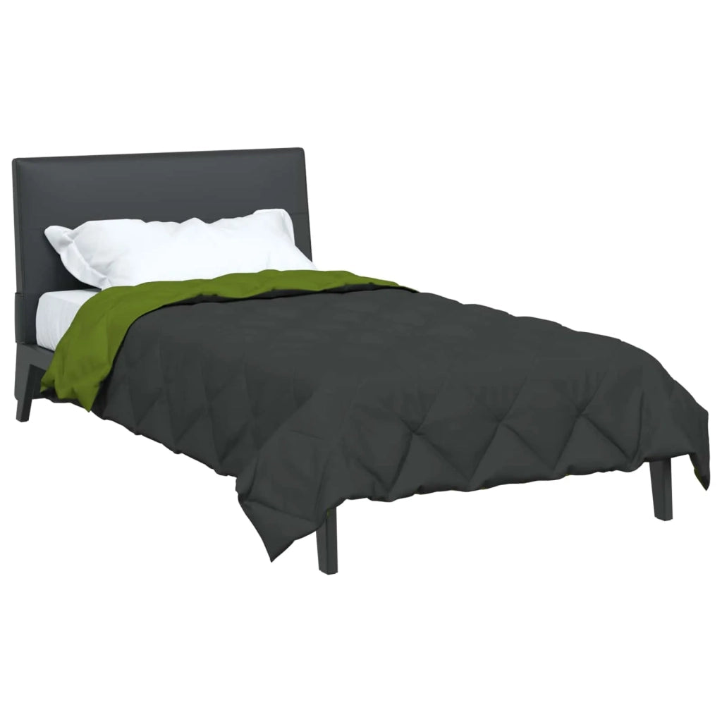 Duvet Estivo Verde e Antracite 200 x 140 cm Microfibra 42025441