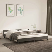 Giroletto senza Materasso Grigio Scuro 180x200 cm Velluto 347586