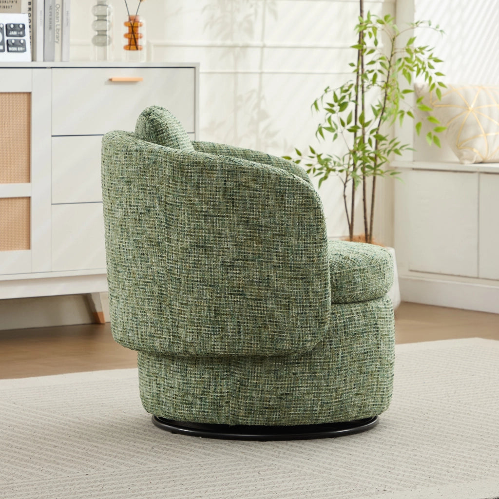 Poltrona Girevole con Vano Contenitore e Cuscino ¨C MINIMAL ¨C Verde, Moderna