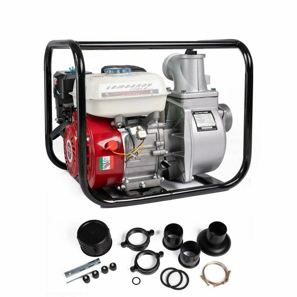 MOTOPOMPA A SCOPPIO IRRORATRICE MOTORE 4 TEMPI BENZINA 6.5 HP DIAMETRO 80 MM