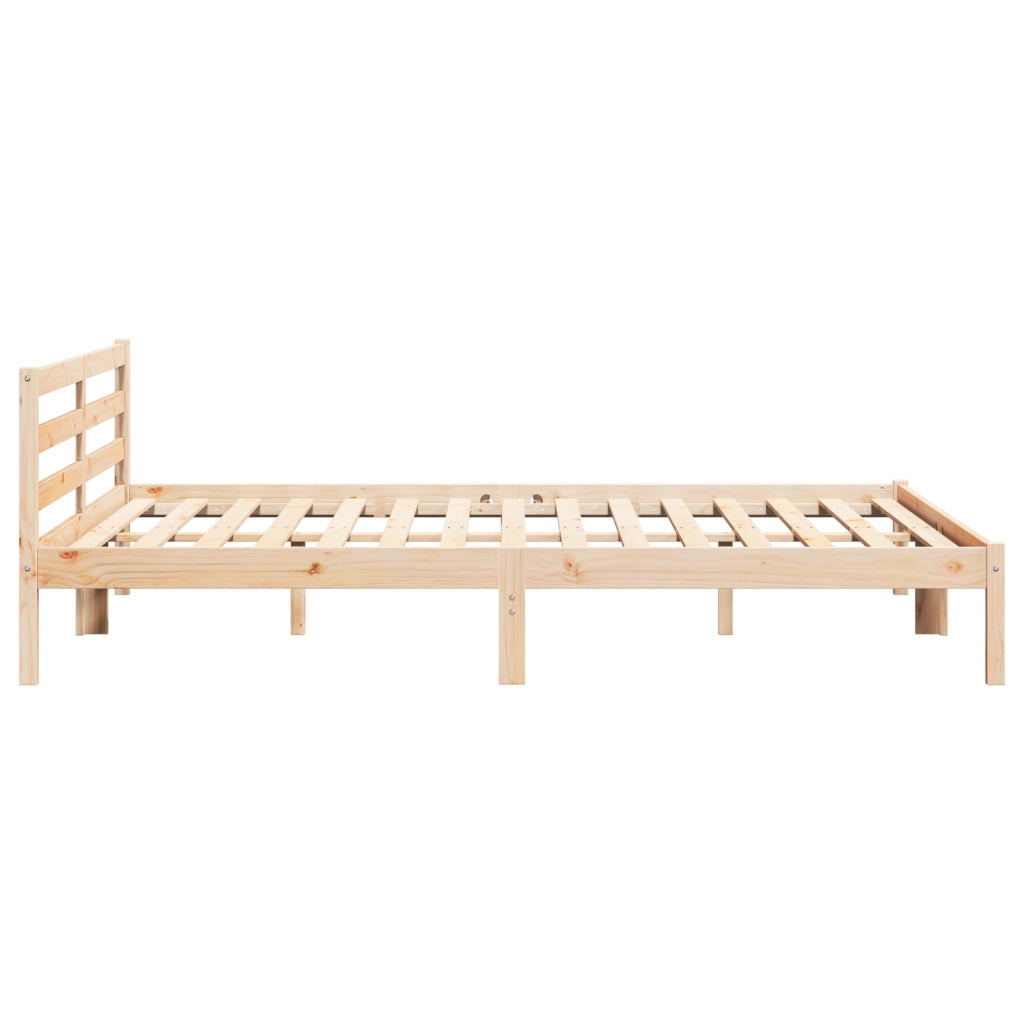 Struttura Letto  con Testiera 200x210 cm in Legno Massello di Pino