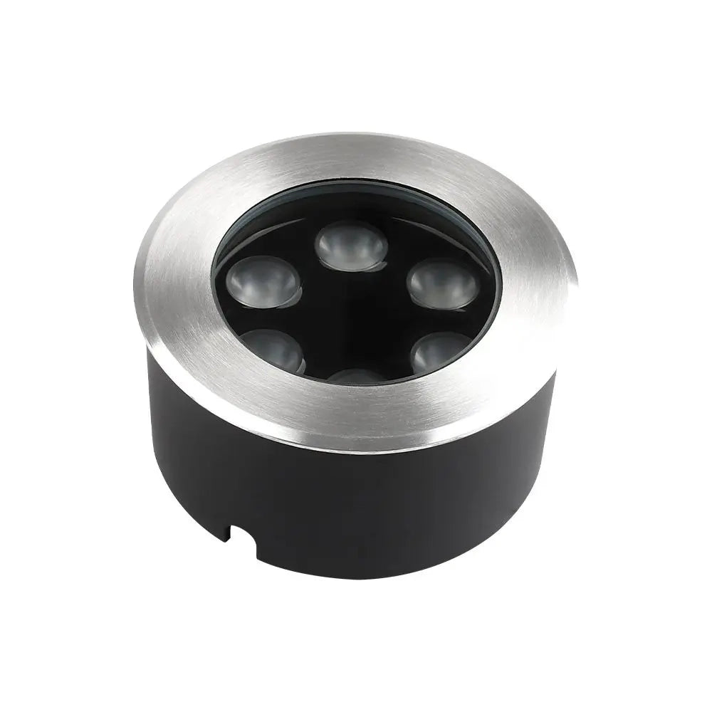 Faretto LED Segnapasso Rotondo da Incasso 6W Calpestabile Silver 4000K IP67