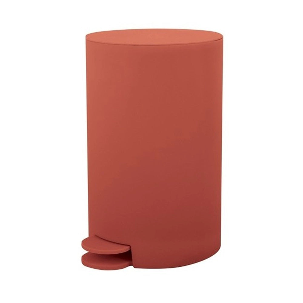 Pattumiera bagno 3 Lt terracotta con apertura a pedale Orbix