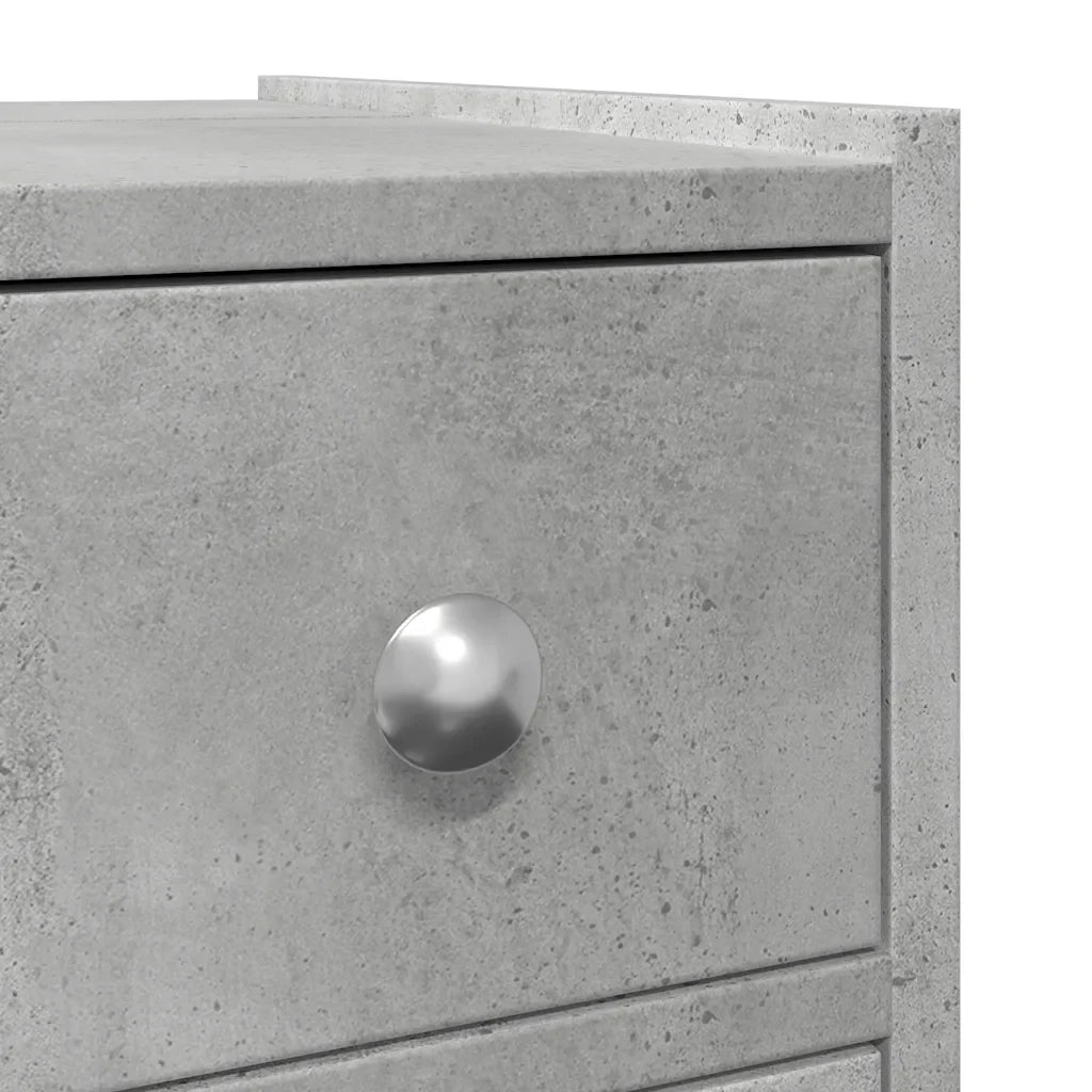 Mobiletto da bagno stretto con ruote 21,5 x 50 x 60 cm pratico mobile contenitore moderno in legno grigio cemento 02_0050658