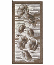 Tappeto AMSTERDAM FANGO moderno floreale tulipani, tappetino multiuso lavabile antiscivolo cm.55x80