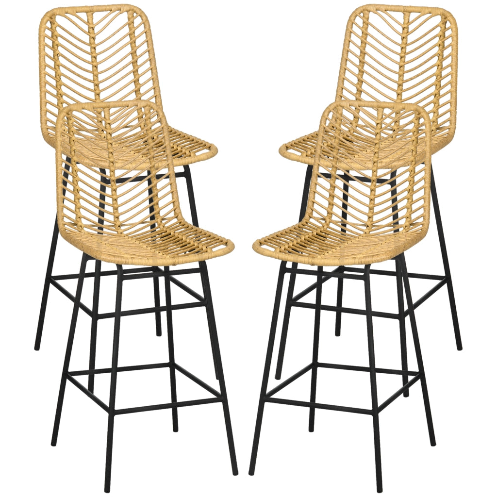 Sgabello da bar ¨C zephmum ¨C giallo, struttura in metallo, 42.5x52x102 cm