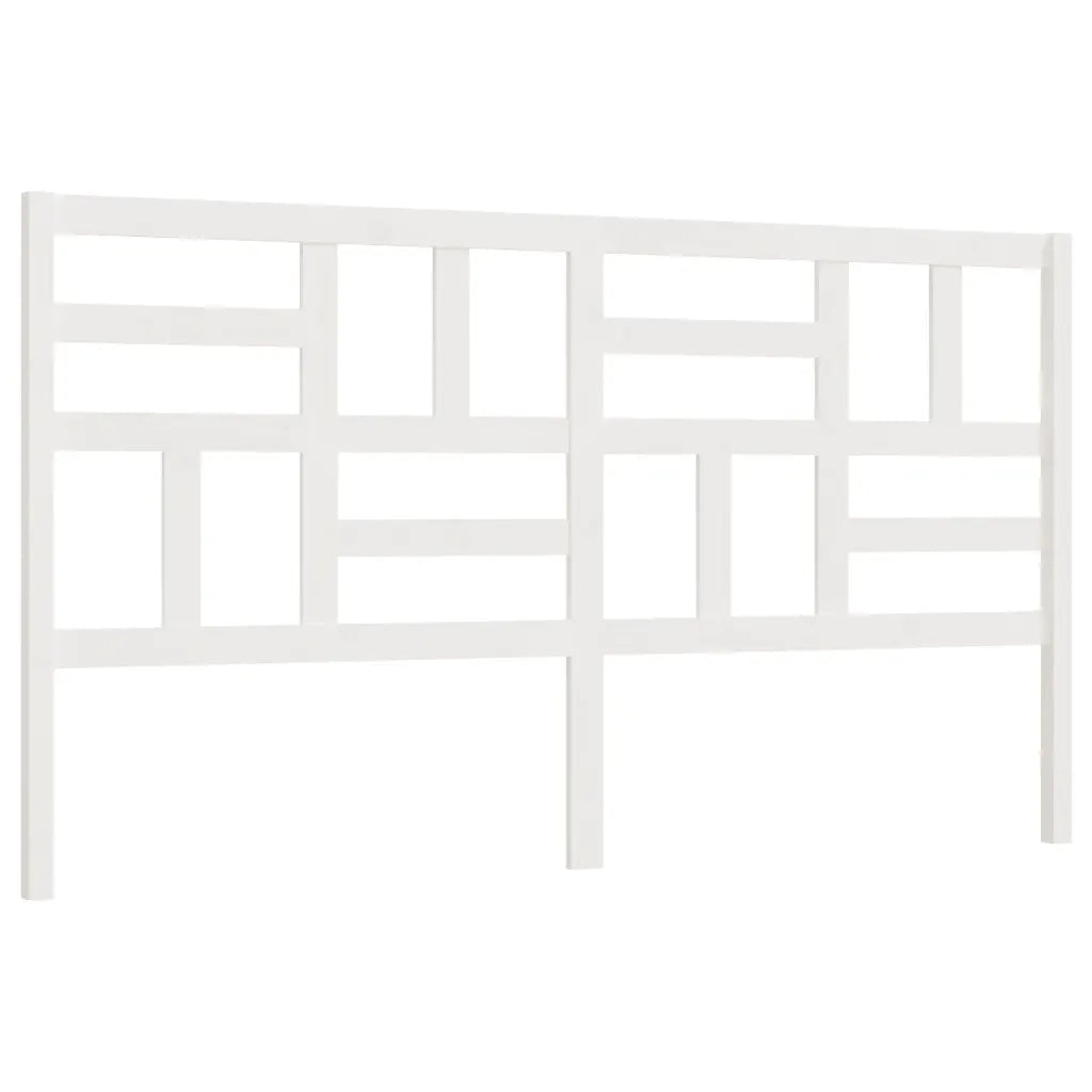 Testiera per Letto-Testata-Testiera Decorativa Bianca 206x4x104 cm Legno Massello di Pino 487328