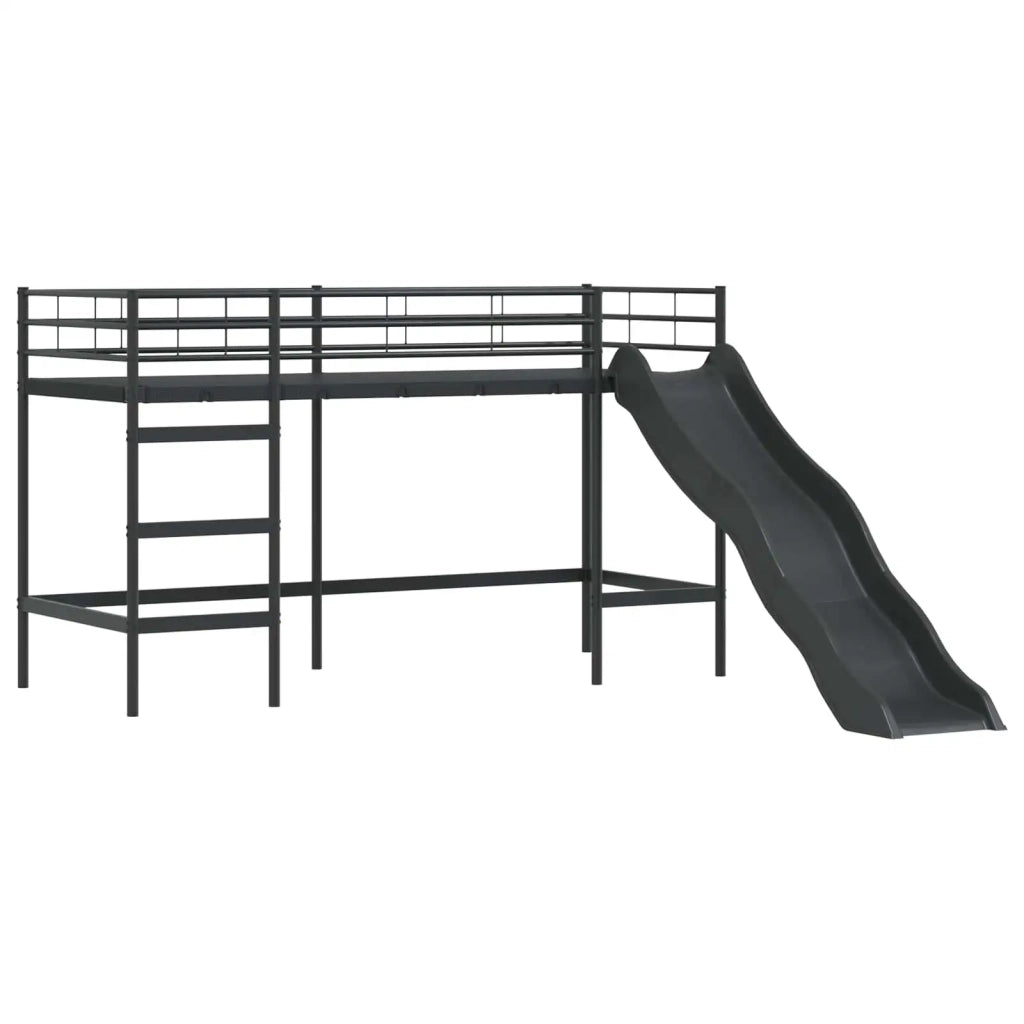 Struttura del letto loft per bambini Nero 90 x 190 cm Metallo