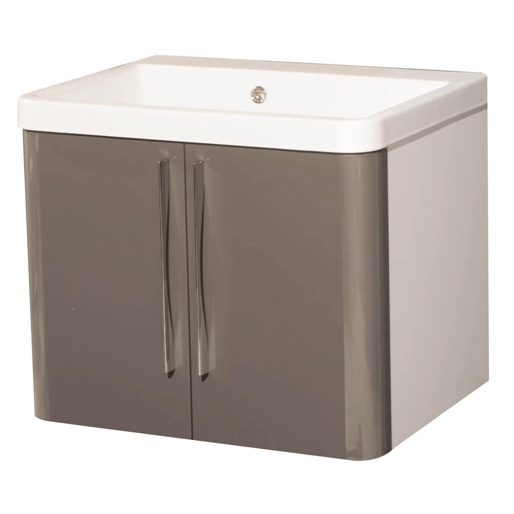 Mobile Lavatoio Sospeso 65,5x50,5x56 cm 2 Ante Montegrappa Novella Dipiù Antracite