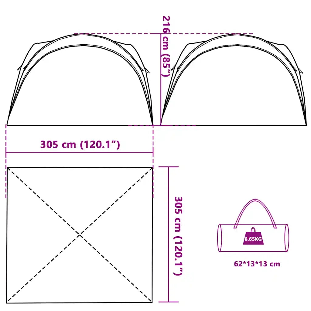Tenda per Feste Blu Impermeabile 94570