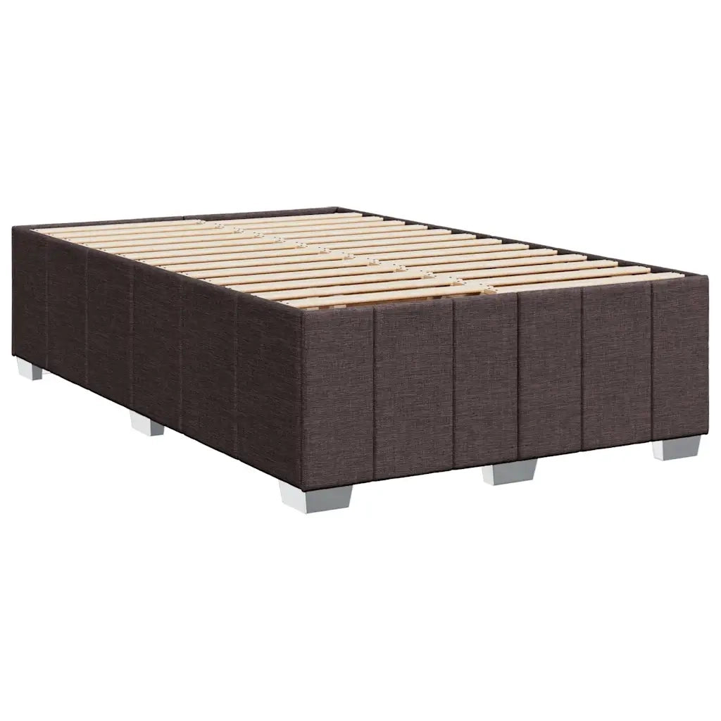 Giroletto a Molle con Materasso Marrone Scuro 120x200cm Tessuto 3287038