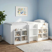 Letto Alto per Bambini 2 pcs Bianco 90 x 190 cm