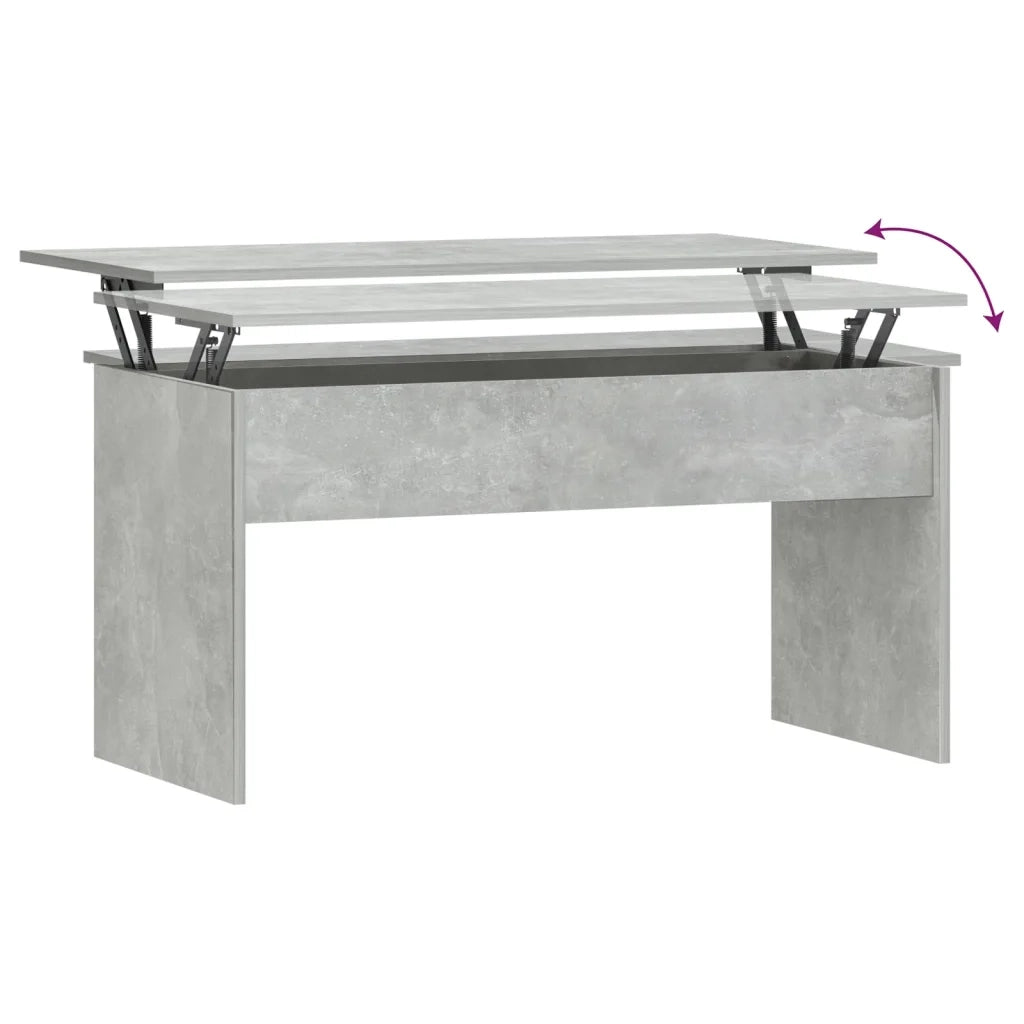 Tavolino Grigio Cemento 102x50,5x52,5 cm in Legno Multistrato 809633