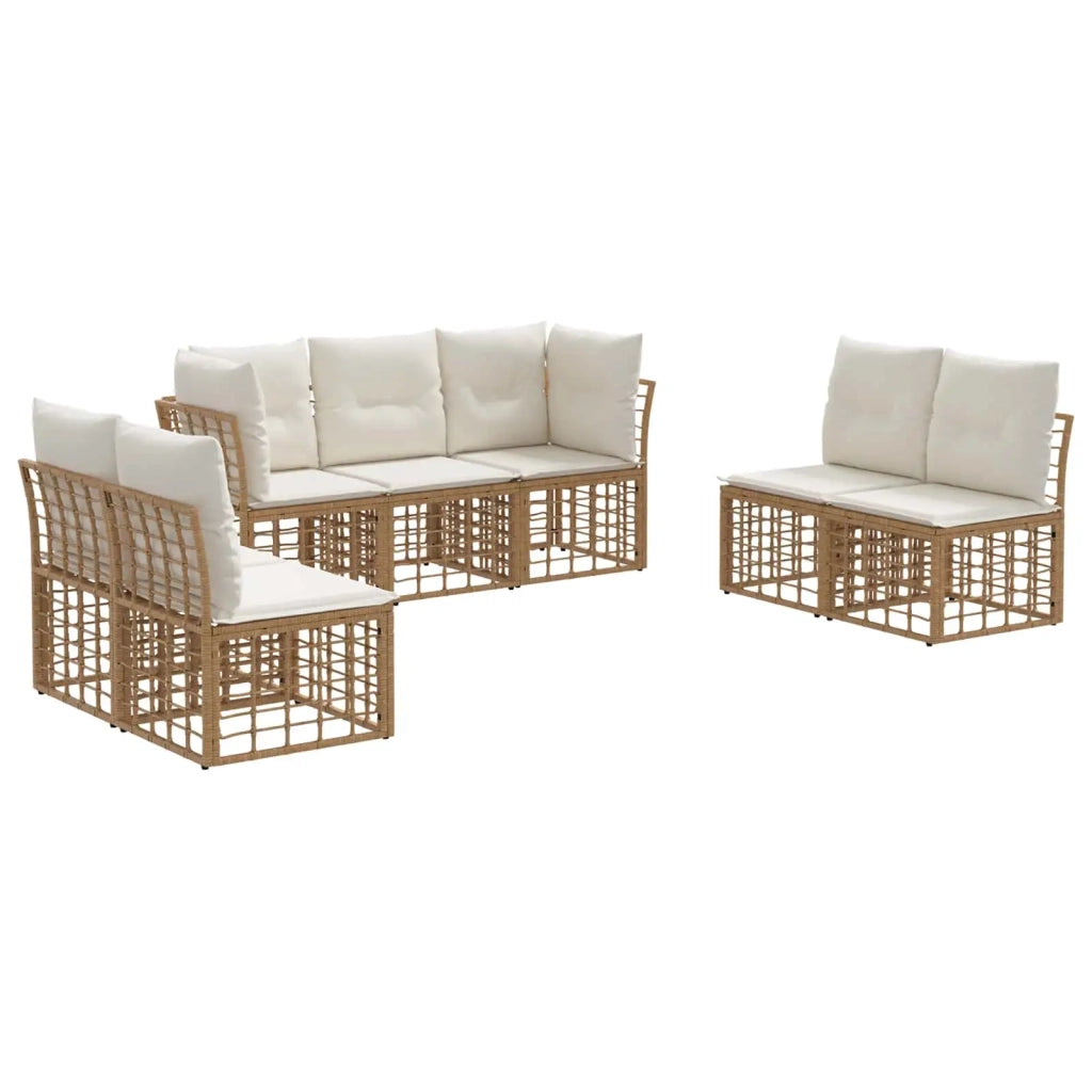 Set di divani da esterno Naturale Poliestere 3437434
