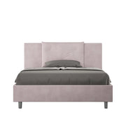 Letto imbottito Matrimoniale francese 140x210 cm Appia - Senza rete,Glicine,Microfibra