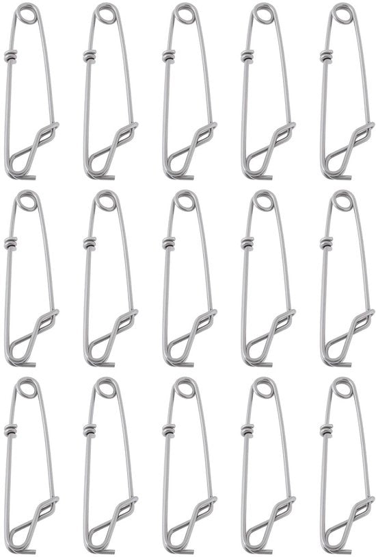 Lacci per linea da 15 pezzi - Acciaio inossidabile - 2x80mm - Per