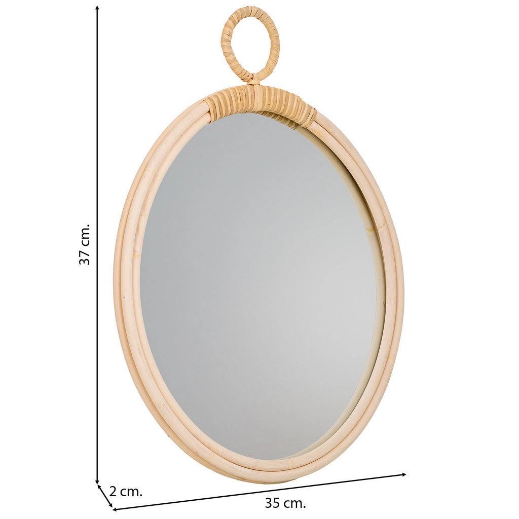 Specchio bambù marrone 37/35x02h
