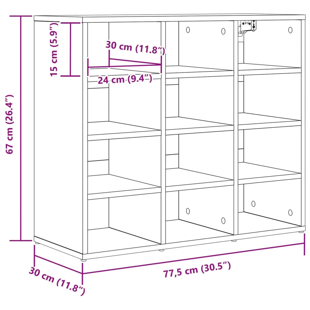 Mobile per scarpe 77,5 x 30 x 67 cm Legno ingegnerizzato 808715
