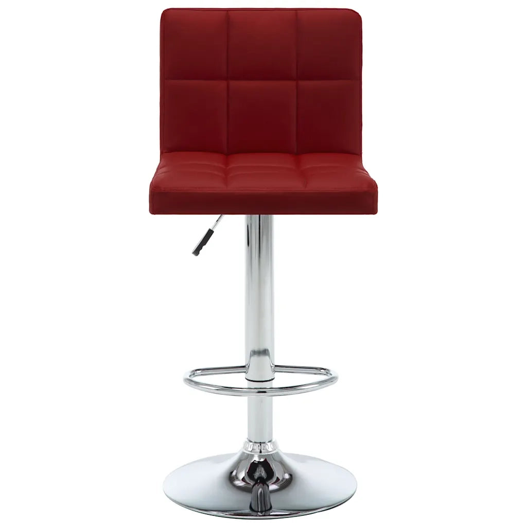 Sgabelli da Bar 2 pz Rosso Vino in Similpelle 323639